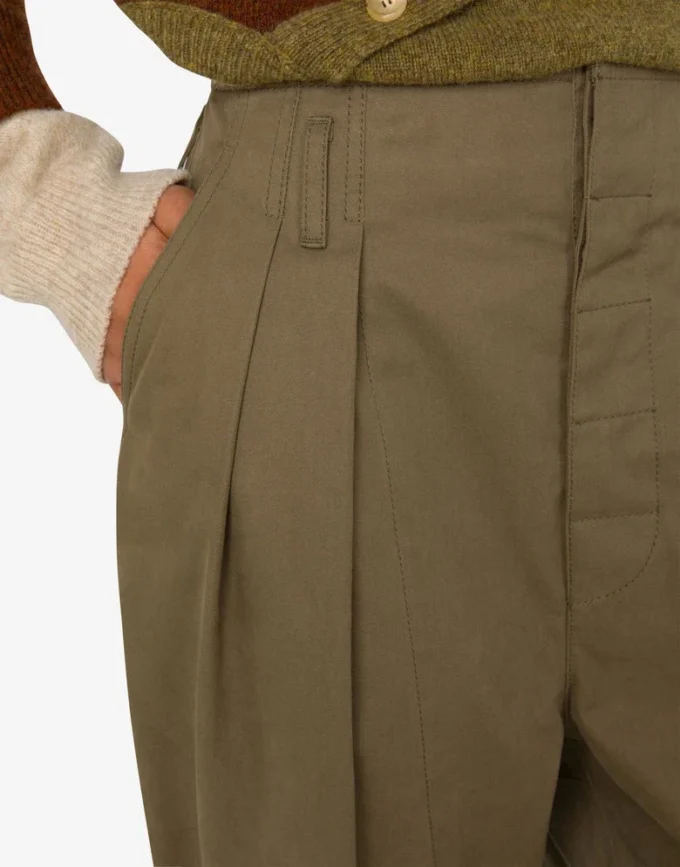 Pantalon en coton diagonal