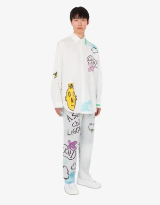 Chemise en popeline de coton imprimée