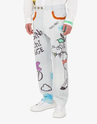 Pantalon en coton imprimé