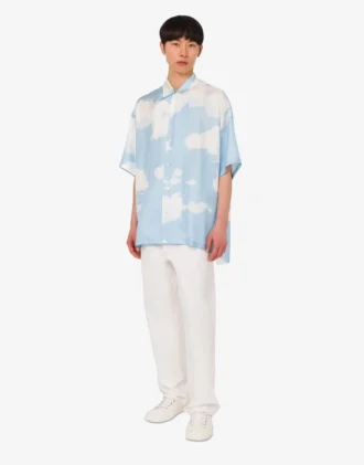 Pantalon en coton shantung