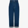 Pantalon en denim de coton bleu