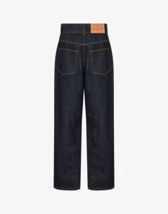 Pantalon en denim de coton bleu