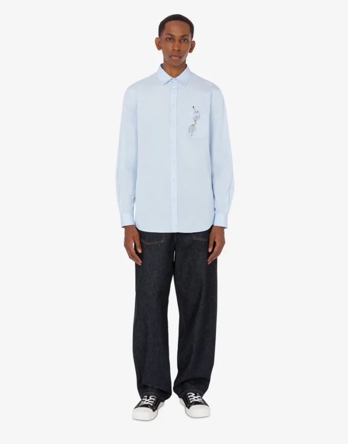 Chemise en popeline de coton imprimée Chemise en popeline de coton imprimée