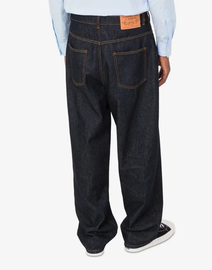 Pantalon en denim de coton bleu Pantalon en denim de coton bleu
