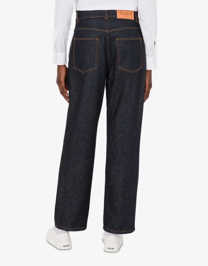 Pantalon en denim de coton bleu Pantalon en denim de coton bleu