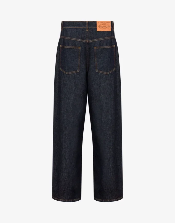 Pantalon en denim de coton bleu Pantalon en denim de coton bleu