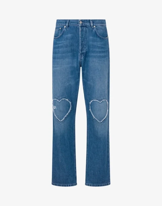 Pantalon en denim de coton bleu Pantalon en denim de coton bleu
