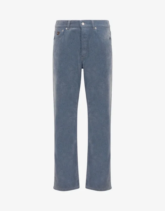 Pantalon en denim floqué Pantalon en denim floqué