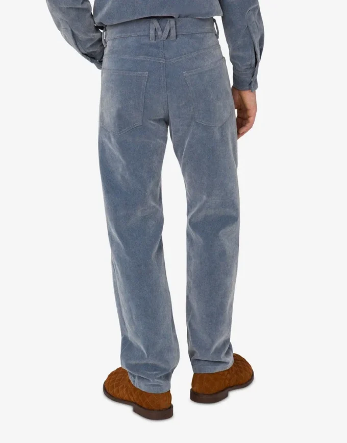 Pantalon en denim floqué Pantalon en denim floqué