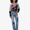 Pantalon en denim patchwork