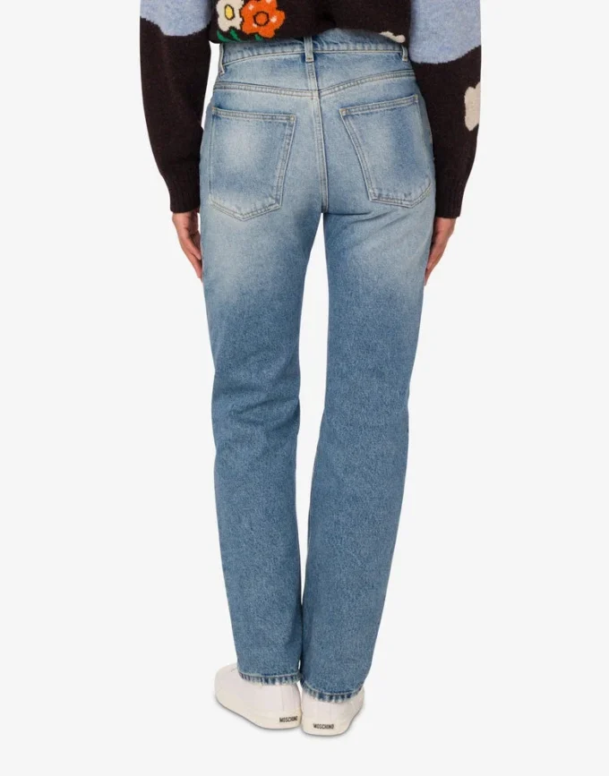 Pantalon en denim patchwork