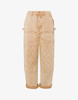 Pantalon en drill teint en pièce