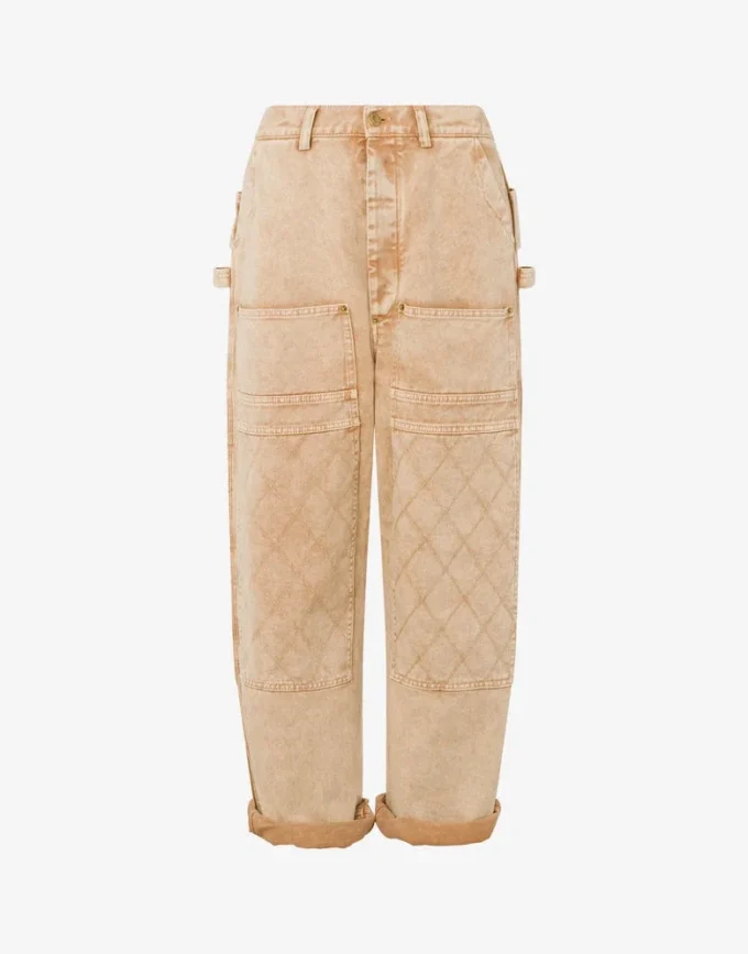 Pantalon en drill teint en pièce Pantalon en drill teint en pièce