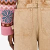 Pantalon en drill teint en pièce Pantalon en drill teint en pièce