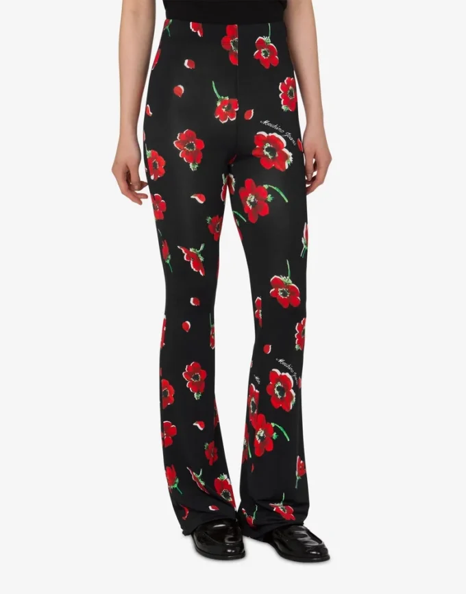 Pantalon en jersey stretch imprimé