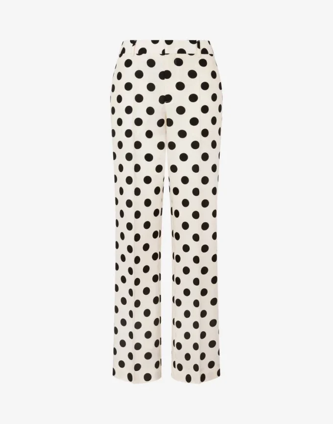 Pantalon en laine à pois