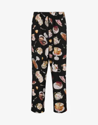 Pantalon en satin imprimé