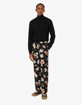 Pantalon en satin imprimé