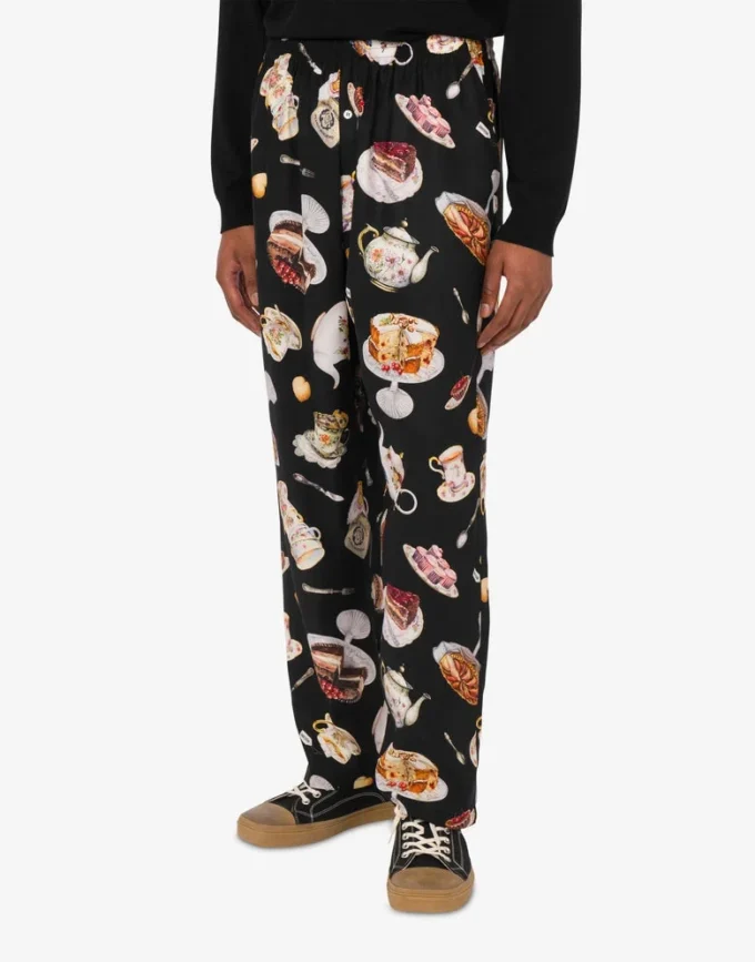 Pantalon en satin imprimé Pantalon en satin imprimé