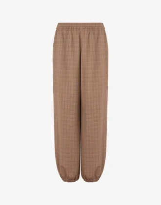 Pantalon en tissu mélangé de laine extensible