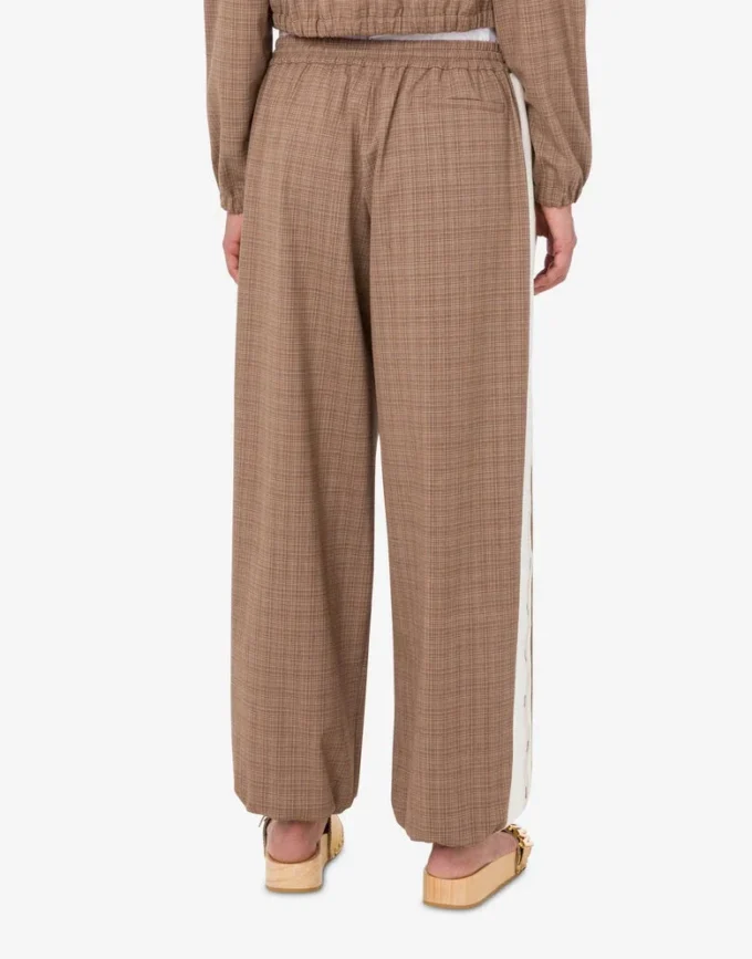 Pantalon en tissu mélangé de laine extensible Pantalon en tissu mélangé de laine extensible