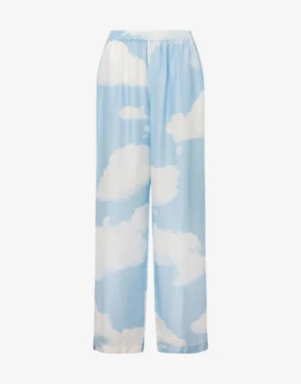 Pantalon en twill de soie Nuage d&rsquo;archives