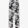 Pantalon léger en popeline de coton avec imprimé oie Pantalon léger en popeline de coton avec imprimé oie