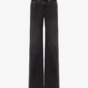 Pantalon évasé en denim de coton Pantalon évasé en denim de coton