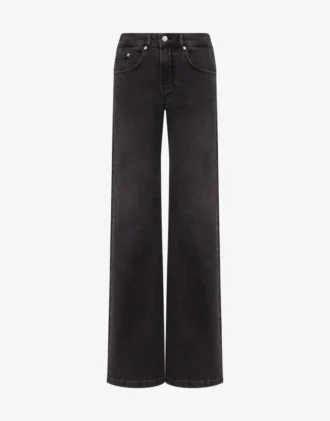 Pantalon évasé en denim de coton
