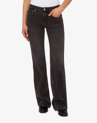 Pantalon évasé en denim de coton
