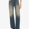Pantalon évasé en denim de coton Pantalon évasé en denim de coton