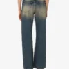 Pantalon évasé en denim de coton Pantalon évasé en denim de coton