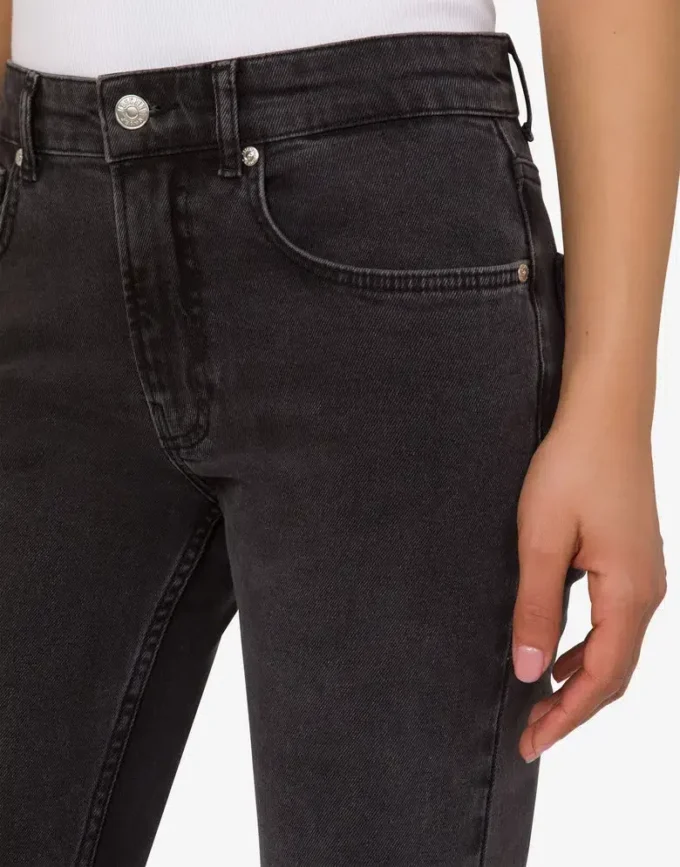 Pantalon évasé en denim de coton Pantalon évasé en denim de coton