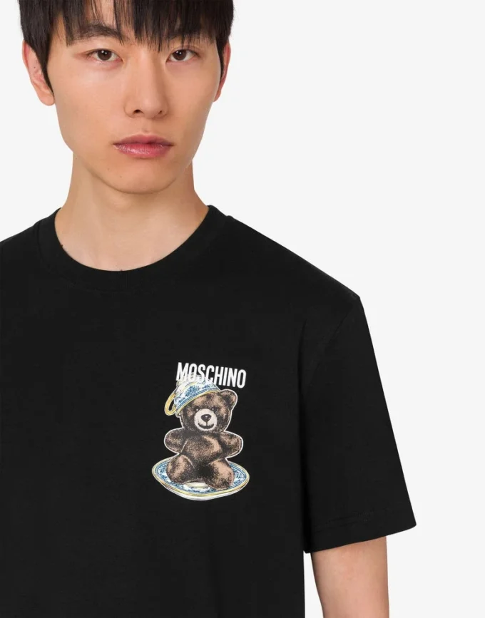 Polo en jersey de coton biologique Moschino Teddy Bear Polo en jersey de coton biologique Moschino Teddy Bear