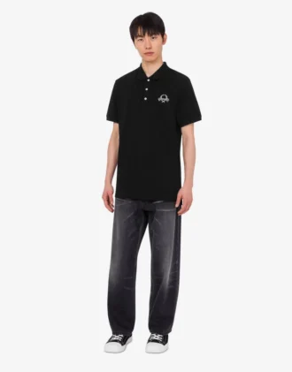 Polo en piqué de coton Laurel Crown