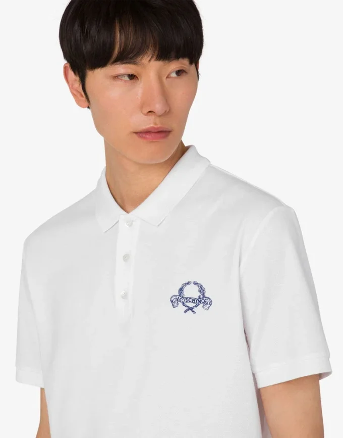 Polo en piqué de coton Laurel Crown Polo en piqué de coton Laurel Crown