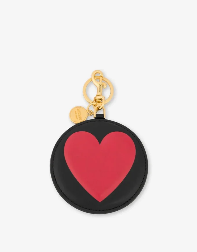 Porte-clés en cuir de veau Big Heart