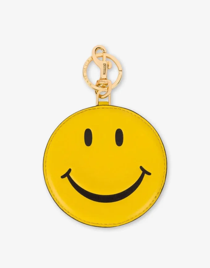 Porte-clés en cuir nappa Smiley®