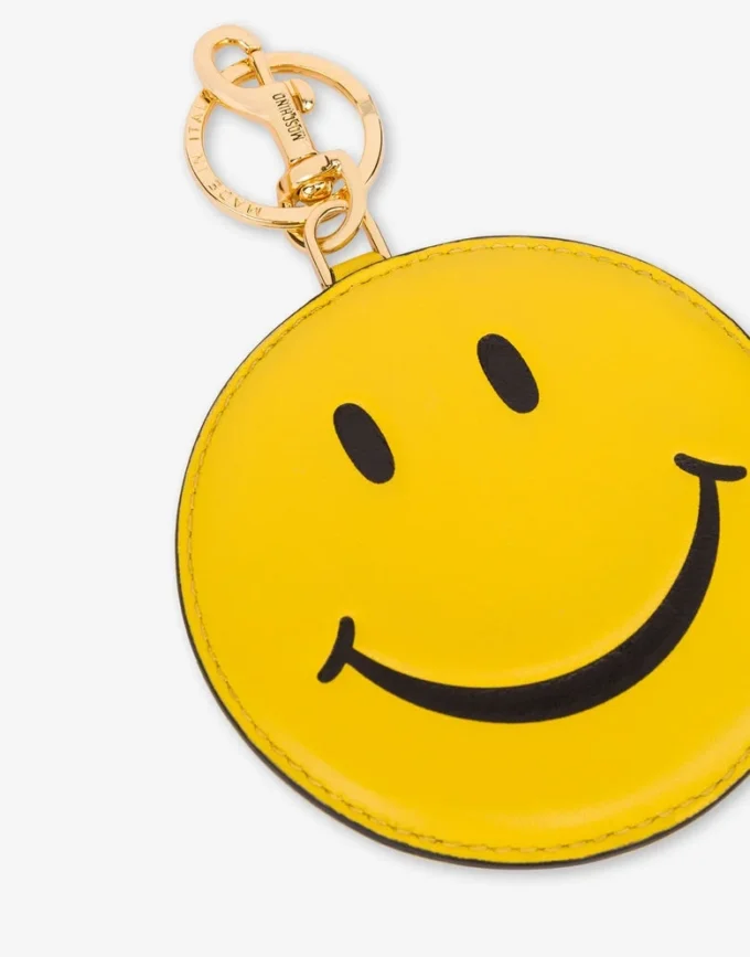 Porte-clés en cuir nappa Smiley®