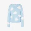 Pull en coton biologique mélangé imprimé nuages d’archives Pull en coton biologique mélangé imprimé nuages d’archives