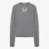 Pull en laine et cachemire Broderie couronne de laurier Pull en laine et cachemire Broderie couronne de laurier