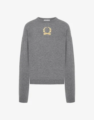 Pull en laine et cachemire Broderie couronne de laurier