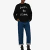 Pull en laine mérinos brodé