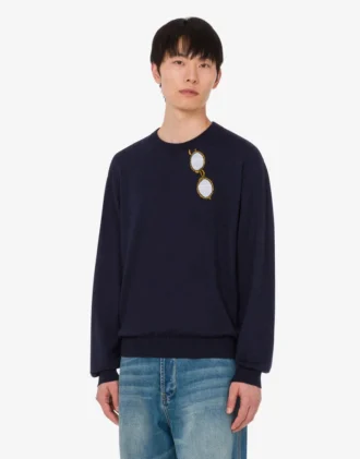 Pull en laine mérinos extra-fine avec intarsia