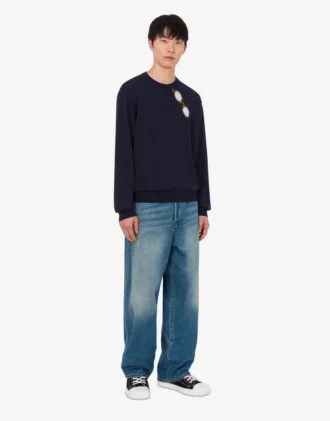 Pull en laine mérinos extra-fine avec intarsia