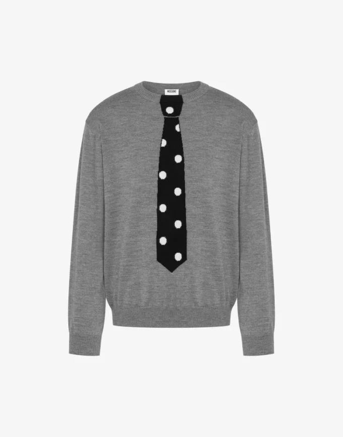 Pull en laine mérinos extra-fine avec intarsia