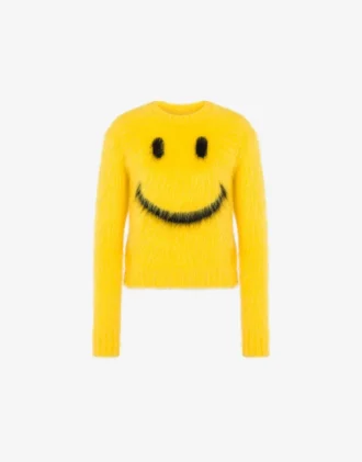 Pull en mohair brossé Smiley