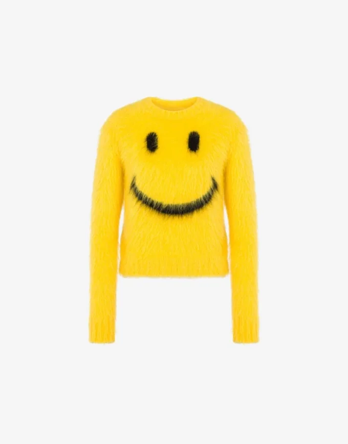 Pull en mohair brossé Smiley Pull en mohair brossé Smiley
