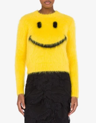 Pull en mohair brossé Smiley