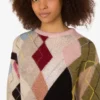 Pull en mohair et gaze incrustée Pull en mohair et gaze incrustée